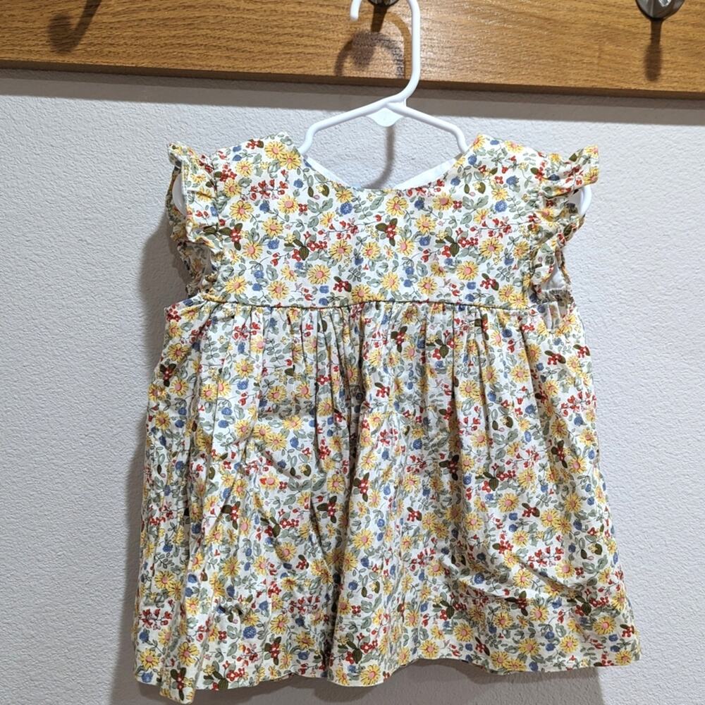 Seaux Smocked Tank Top Girls Sz 3T Floral Ditsy Girly Flutter Boutique